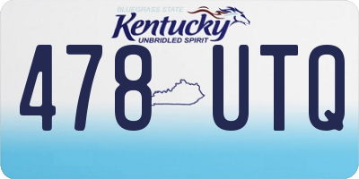 KY license plate 478UTQ