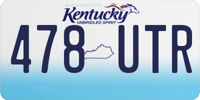 KY license plate 478UTR