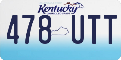 KY license plate 478UTT