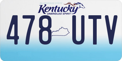 KY license plate 478UTV