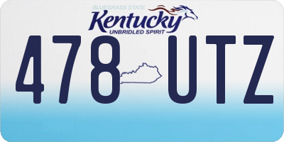 KY license plate 478UTZ