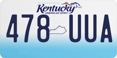 KY license plate 478UUA