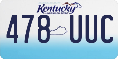 KY license plate 478UUC