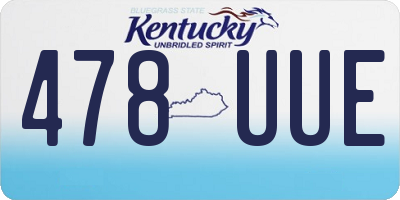 KY license plate 478UUE
