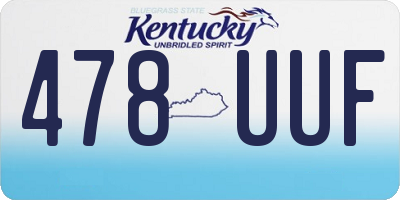 KY license plate 478UUF
