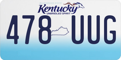 KY license plate 478UUG