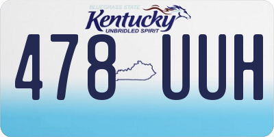 KY license plate 478UUH