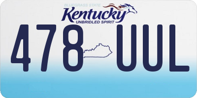 KY license plate 478UUL