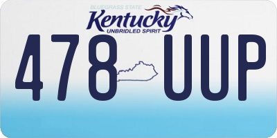 KY license plate 478UUP