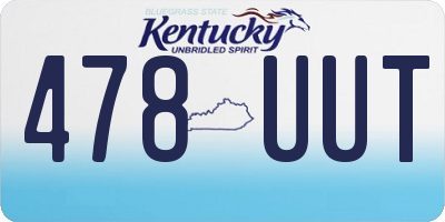 KY license plate 478UUT