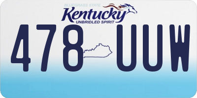 KY license plate 478UUW