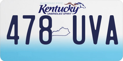 KY license plate 478UVA
