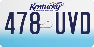 KY license plate 478UVD