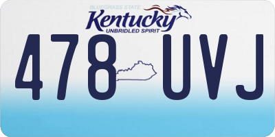KY license plate 478UVJ