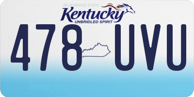 KY license plate 478UVU