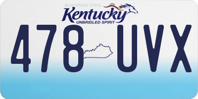 KY license plate 478UVX