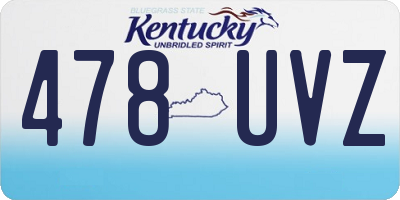 KY license plate 478UVZ
