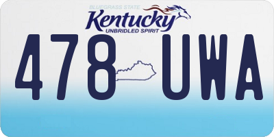 KY license plate 478UWA