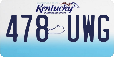 KY license plate 478UWG