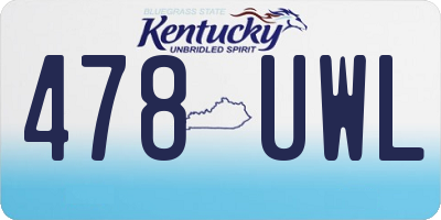 KY license plate 478UWL