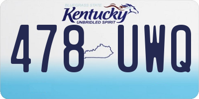 KY license plate 478UWQ