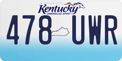 KY license plate 478UWR