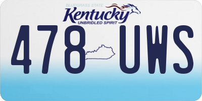KY license plate 478UWS