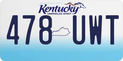KY license plate 478UWT