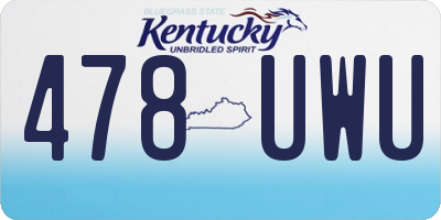 KY license plate 478UWU