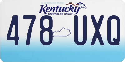 KY license plate 478UXQ