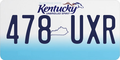 KY license plate 478UXR