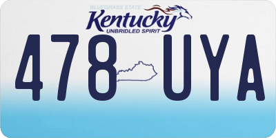 KY license plate 478UYA