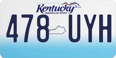 KY license plate 478UYH