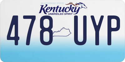 KY license plate 478UYP