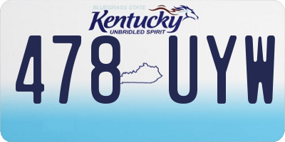 KY license plate 478UYW