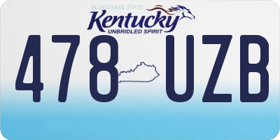 KY license plate 478UZB