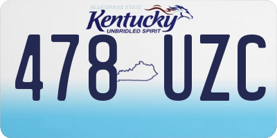 KY license plate 478UZC