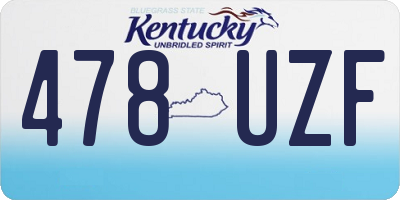 KY license plate 478UZF