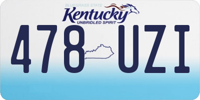 KY license plate 478UZI