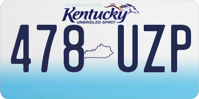 KY license plate 478UZP