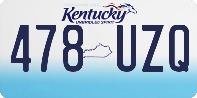 KY license plate 478UZQ