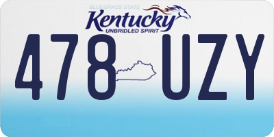 KY license plate 478UZY