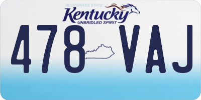 KY license plate 478VAJ
