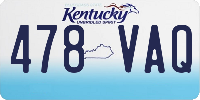 KY license plate 478VAQ