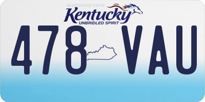 KY license plate 478VAU