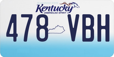 KY license plate 478VBH