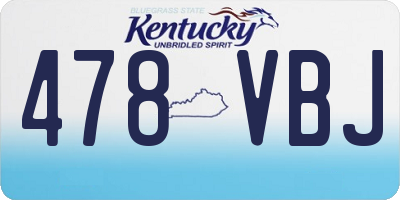 KY license plate 478VBJ
