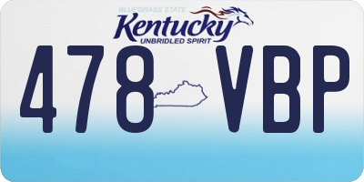 KY license plate 478VBP