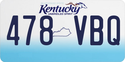 KY license plate 478VBQ
