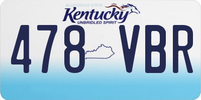 KY license plate 478VBR